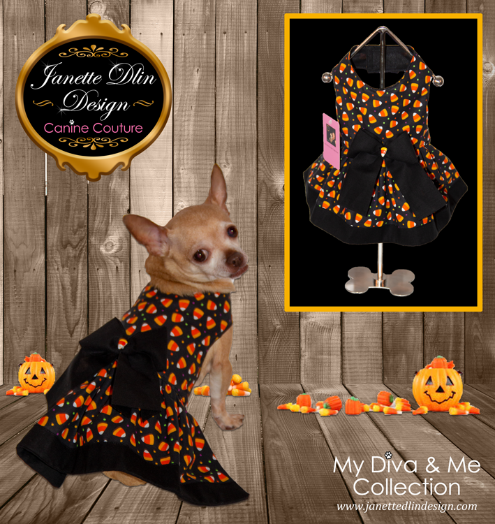 Halloween Candy Corn Dog Dress Janette Dlin Design