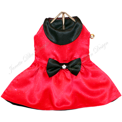 Arabella Red Dress - Janette Dlin Design - Dog Dress