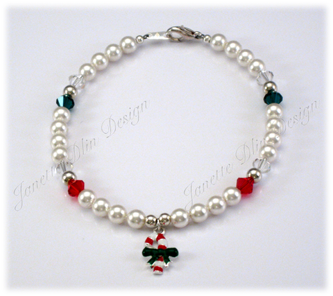 Christmas Peppermint Necklace - Janette Dlin Design - Dog Necklace