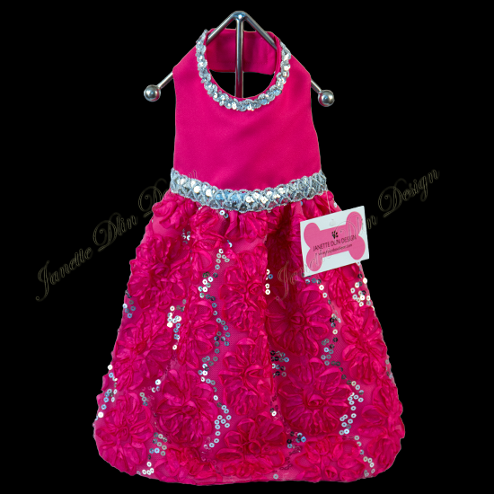 Fuchsia Glow Evening Dress - Janette Dlin Design - Dog Dress