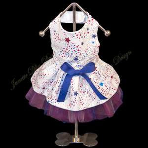 Patriotic Colors Dress - Janette Dlin Design - Dog Dress