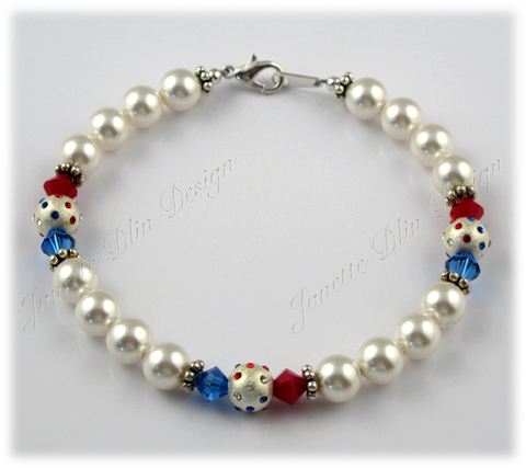 Patriotic Colors Necklace - Janette Dlin Design - Dog Necklace