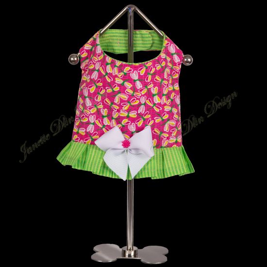 Pink Dragonfly Top  - Janette Dlin Design - Dog Dress