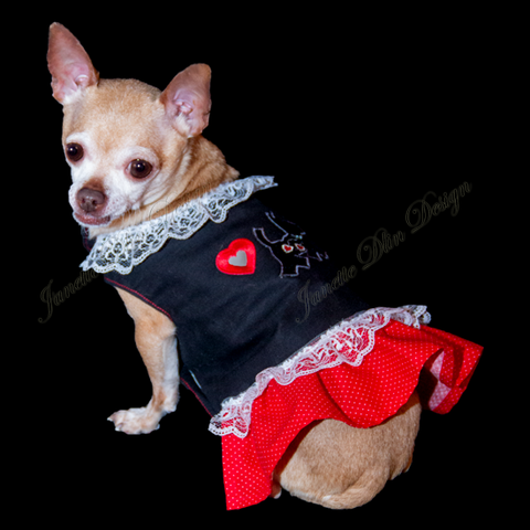 Red Heart Dog Top - Janette Dlin Design