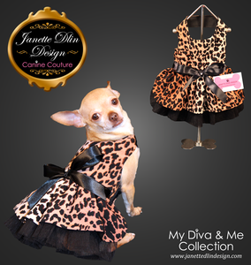 Safari Girl: Leopard Dress - Janette Dlin Design - Dog Dress