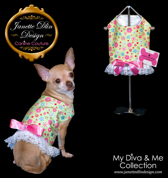Spring Blooms Top - Janette Dlin Design - Dog Dress